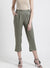 Olive 3/4Th Semi Fitted Trouser