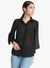 Loose Fit Solid Shirt With Cut Out At Its Sleeves