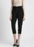 Black Solid Trouser With Button Detailing