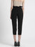 Black Solid Trouser With Button Detailing