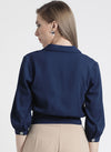 Full Sleeves Top With Button Detailind And Tie Up