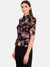 Floral Print Peplum Lace Shirt