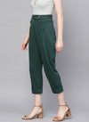 Green Colored Loose Fit Trouser