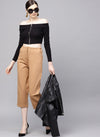 Brown Colored Loose Fit Trouser With Pockets