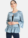 Ruffle Peplum Cape