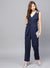 Smocking Back With Waist Tie-Up Jumpsuit