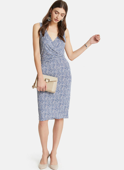 Front-Knotting Detailed Midi Dress