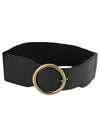 Bouvardia Embossed Black Broad Belt