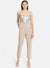 Sequin Bustier Jumpsuit With Smocking At The Back