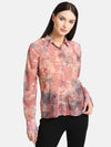 Floral Printed Shirt With Raglan Sleeves