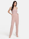 Velvet Lace Tube Jumpsuit