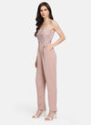 Velvet Lace Tube Jumpsuit