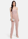 Velvet Lace Tube Jumpsuit