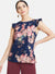 Floral Print Frilled Detailed Top