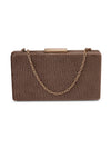 Kazo Brown Solid Clutch