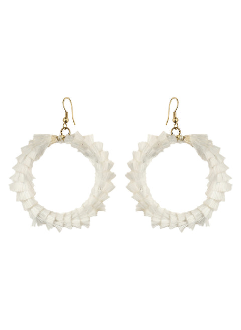 Tasseled Off White Earing  Make You Look Chic And Classy
