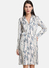 Rope & Chain Print Shirt Dress