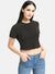 Black Lurex Crop Top