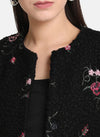 Floral Embroidered Overcoat