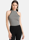 Jersey Halter-Neck Crop Top