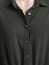 Drawstring Detail Balloon Sleeves Shirt