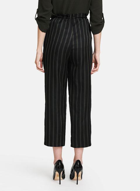 Printed Stripe Culottes With Elasticated Tie-Up