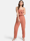 Off-Shoulder Jumpsuit With Self-Tie