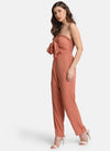 Off-Shoulder Jumpsuit With Self-Tie