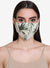 Palm Printed And Quilted 3 Layer Face Mask With Lace Detail At Side