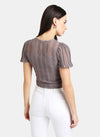 Textured Knit Puff Sleeves Top