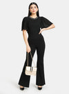 Pleated Sleeve Top With Embellished Neckline