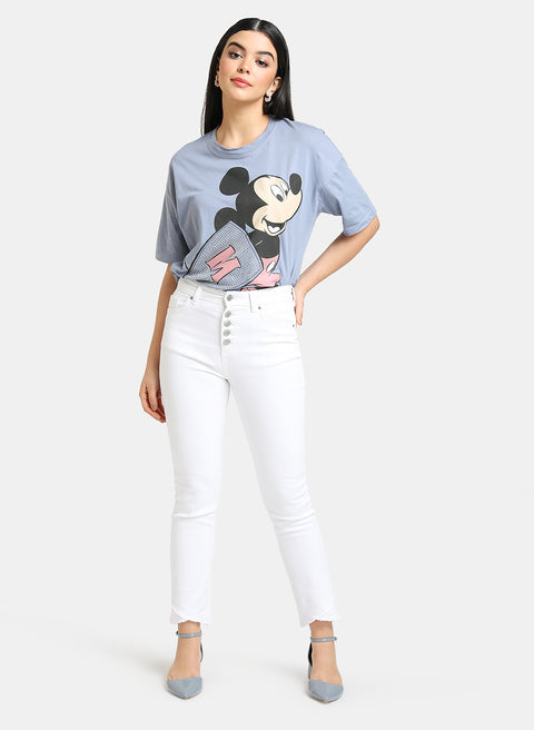 Mickey Mouse Disney Printed T-Shirt With Diamond Stickons