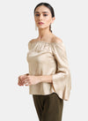 Bell Sleeves Satin Top