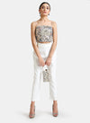 Velvet Sequin Crop Top