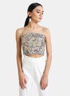 Velvet Sequin Crop Top