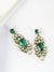 Green Stone Embellished Earrings