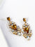 Orange Stone Embellished Earrings