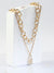 Double Layered Thick Chain Necklace With Pendant