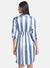 Stripe Printed Smocked Mini Dress