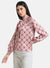 Moroccan Printed Tie-Knot Blouse