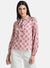 Moroccan Printed Tie-Knot Blouse