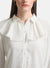 Kazo White Pleated Ruffle Detailed Shirt
