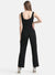 Kazo Black Buckle Detailed Asymettric Layered Jumpsuit