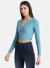 Stretchable Crop Top With Ruching