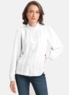 Shirt With Lace Detail And Front Pleates