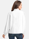 Shirt With Lace Detail And Front Pleates