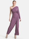 Draped One Shoulder Jumpsuit