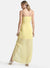 Kazo Yellow Cowl Neck Maxi Dress