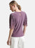 Kazo Purple Embellished Top With Ruffle Mesh Sleeves.