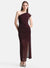 Kazo Purple Front Slit Sleeveless Maxi Dress